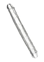 Clear Double Dong TPE 34.5 cm