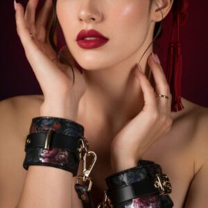 Floral Jacquard Wrist Cuffs